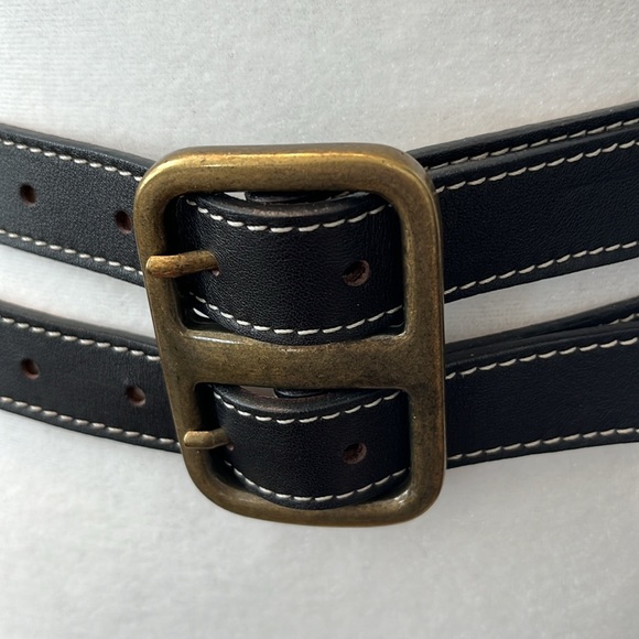 Per Se black leather belt size medium - Picture 3 of 8